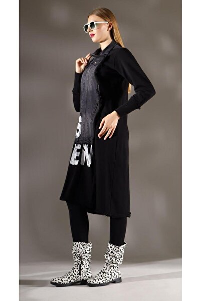 shE tekstil 3 Thread Cotton Denim g Paneled Dress