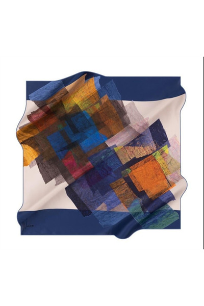 Aker Blue Twill Silk Scarf - 8923713 -922