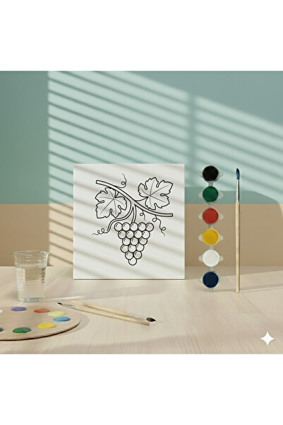 Hobiuniverse Çocuklar İçin Kolay Çizimli Üzüm Salkımı Baskılı Eğitici Ve Eğle...