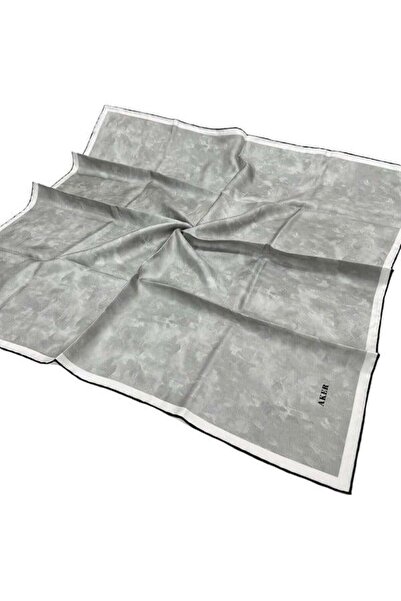 Aker وشاح حرير تويل فضي إكرو -7208713-911