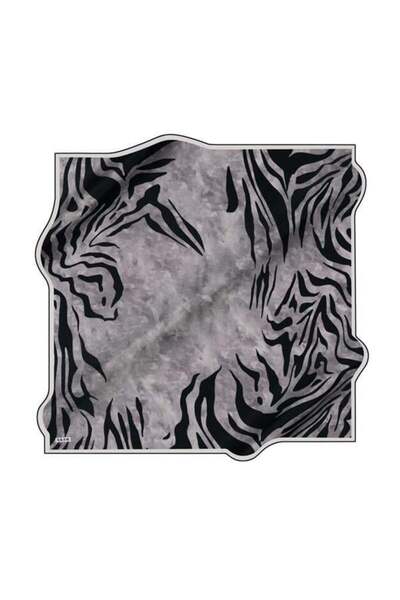 Aker وشاح حريري رمادي أسود - 8478701 -314 سورا