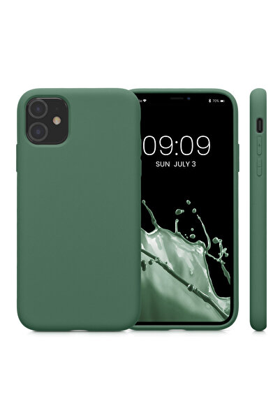 KWmobile Case for Apple iPhone 11, Silicone, Green, 50791.80