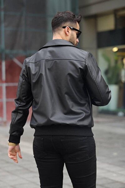 İBOSS MODA New Season Men's Lined Leather Jacket