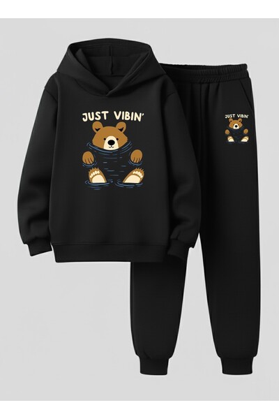 LORVEX Swea tricou - Set de trening pentru copii cu glugă, imprimat cu Keyifc...