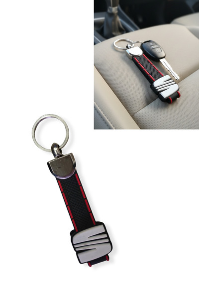 TUSBA MARKET Silicone Car Keychain with Seat Logo |   Stylish and Durable Aut...