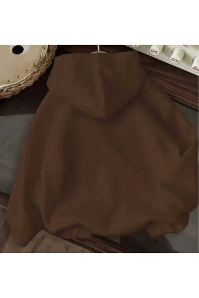 ORVIO Group Unisex Colorful Crew Neck Printed Hooded Sweatshirt