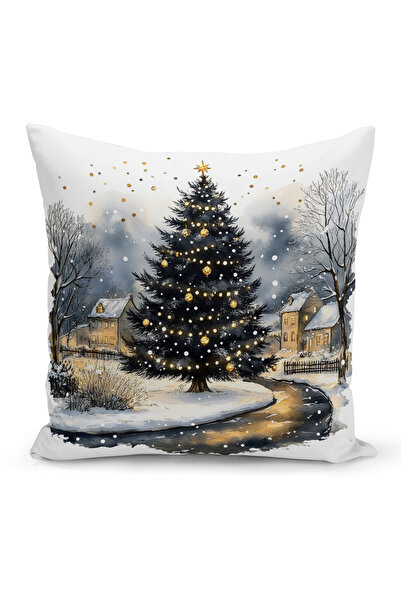 Bertille Home New Year Series Double Sided Digital Printed Throw Pillow Case (Christmas Christmas Cushion Cover)