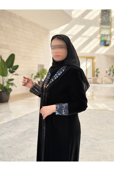 elegant veil Black blazer in luxurious suede fabric