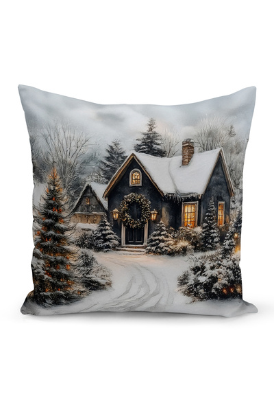 Bertille Home Новогодишна серия Двустранна калъфка за възглавница с цифров пе...