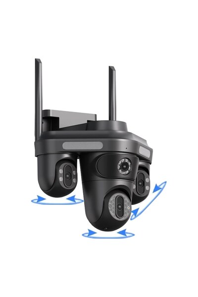 DeVeghe Q10+ 16MP Quad WiFi Outdoor Surveillance Camera with 5x Zoom + 64GB Card