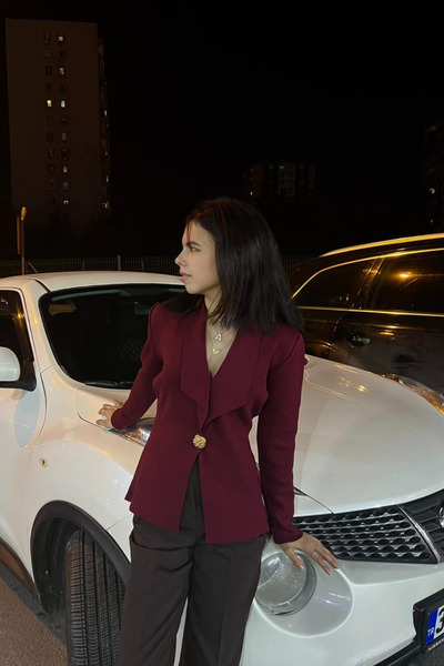 thesunfyre Women's Shawl Collar Single Button Knitwear Cardigan