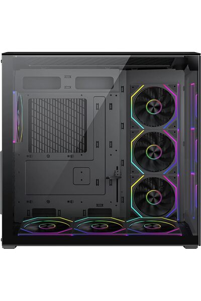 SPEARPC Titanic Plus E-ATX Gaming Case — black, 7 ARGB Fans, Three-Sided Tempered Glass