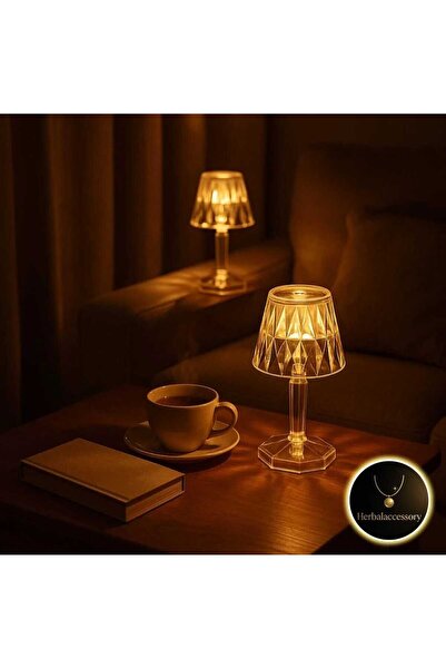 HERBALACCESSORY Kristal Tasarımlı Pilli Mum