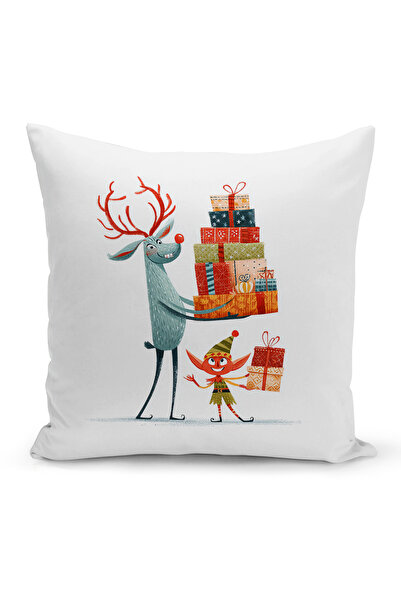Bertille Home Новогодишна серия Двустранна калъфка за възглавница с цифров пе...