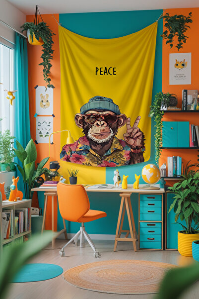 Etnik Dekor غطاء حائط منقوش بطباعة رقمية من Peace Monkey