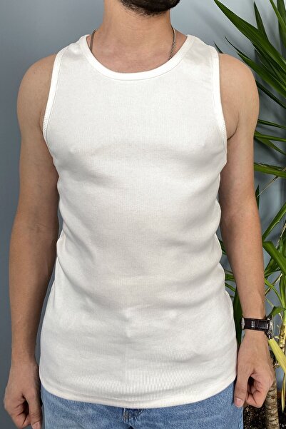 Alışveriş Sokağı Atlet sportiv alb material elastic Atlet sportiv