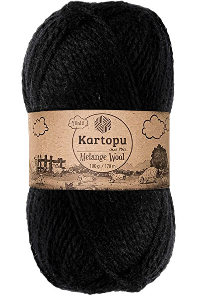 Genel Markalar Melange Wool Yünlü El Örgü Ipi K940 Siyah