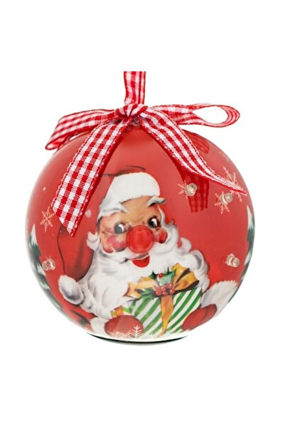 OEM Glob de Crăciun cu 5 lumini LED, Moș Crăciun cu cadou, 7,5 cm