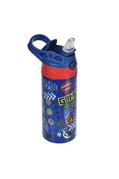 OEM Sticlă izotermă de 500 ml, albastră, design pentru jucători