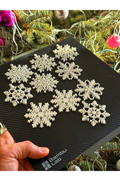 petadora زينة شجرة عيد الميلاد على شكل ندفة ثلج 10 قطع