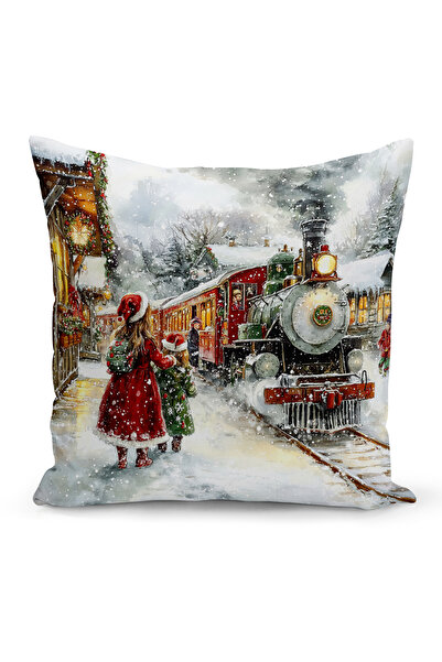 Bertille Home New Year Series Double Sided Digital Printed Throw Pillow Case (Christmas Christmas Cushion Cover)
