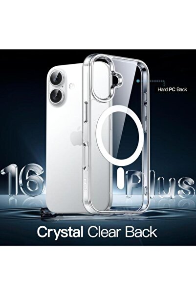 GREEN-Y Magnetic case for iPhone 16 Plus - Anti-scratch protective cover with MagSafe wireless charging support - Clear