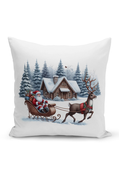 Bertille Home Новогодишна серия Двустранна калъфка за възглавница с цифров пе...