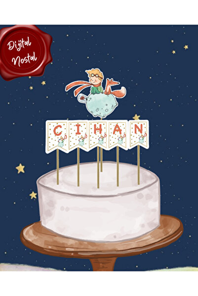 Dijital Nostal Küçük Prens Temalı Kişiye Özel Cupcake I Pasta Süsü
