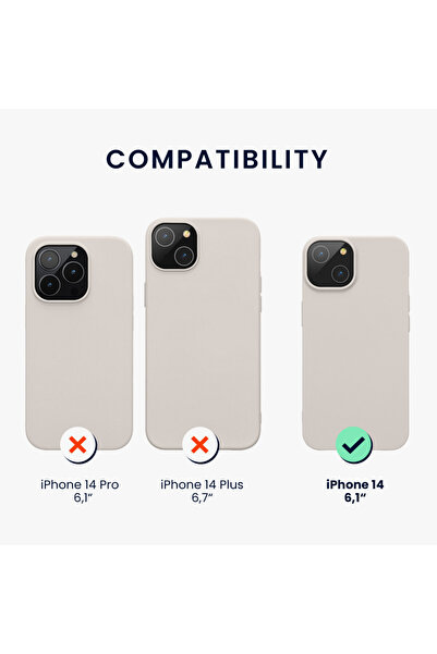 KWmobile Case for Apple iPhone 14, Silicone, Gray, 59075.96