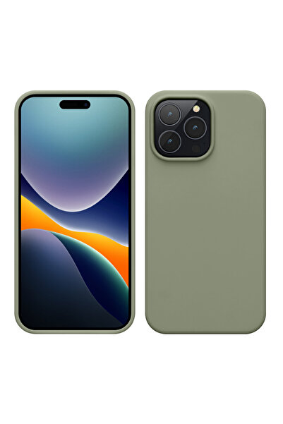 KWmobile Case for Apple iPhone 14 Pro Max, Silicone, Green, 59074.172