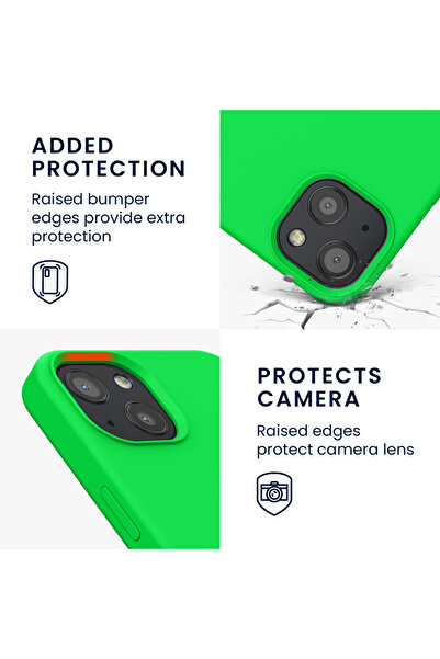 KWmobile Case for Apple iPhone 13, Silicone, Green, 55878.44