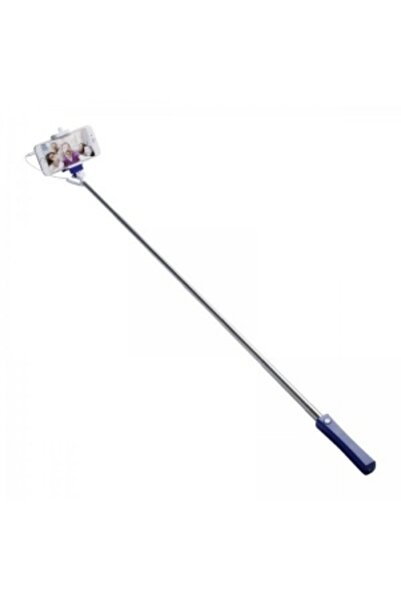 GoldenCase Classic Selfie Stick with Built-in Button, 117 cm Extended, Blue