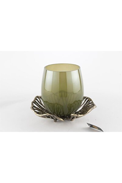 Mikasa Moor Yeşil Cam Nergis Figürlü Mumluk 20x24cm