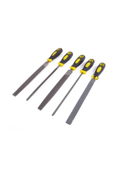 Benson 5-piece workshop set — metal files and wood rasps, Benson, yellow