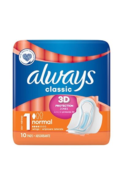 Adeks Always Classic Normal Tampons, 10 pcs, with wings, 3 protection zones