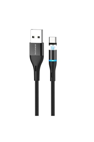 Borofone BU-16 Skill Data Cable, USB Type-C, Textile, Magnetic, 1.2 m, Black