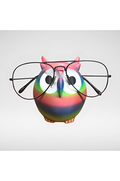 Three Dittle Birds Owl Glasses Stand – Desktop Organizer Decorative Glasses Holder