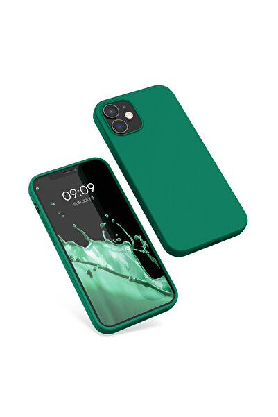 KWmobile Case for Apple iPhone 12/iPhone 12 Pro, Silicone, Green, 53938.142