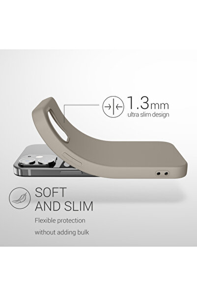 KWmobile Case for Apple iPhone 12/iPhone 12 Pro, Silicone, Gray, 53938.16