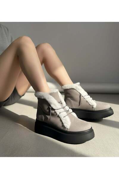 Modanizm حذاء ليسين ذو الكعب العالي باللون الرمادي