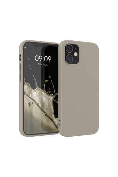 KWmobile Case for Apple iPhone 12/iPhone 12 Pro, Silicone, Gray, 53938.16