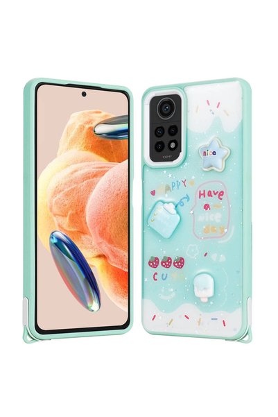 BUTAM BİLİŞİM غطاء حماية لهاتف ريدمي نوت 12 برو 4G مع تصميم لامع وسائل وبراق ...