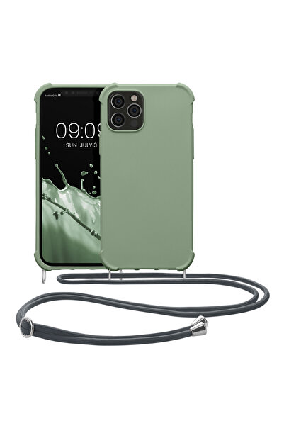 KWmobile Case for Apple iPhone 12/iPhone 12 Pro, Silicone, Green, 53840.172