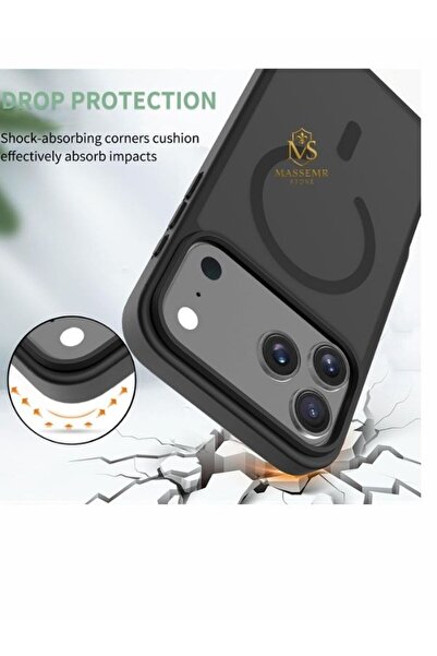 Massemr Apple iPhone 17 Pro Compatible Magsafe Magnetic Transparent Silicone Case – Premium Quality Protection Cover