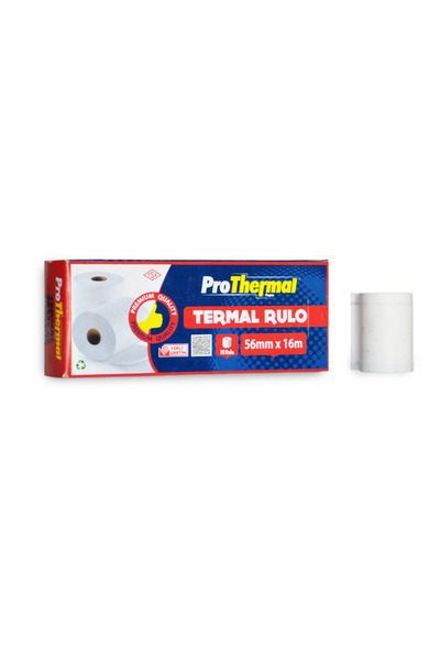 ALPJOY Prothermal 56mm X16mt Termal Rulo Pos Rulosu Kutulu 10 Lu Paket