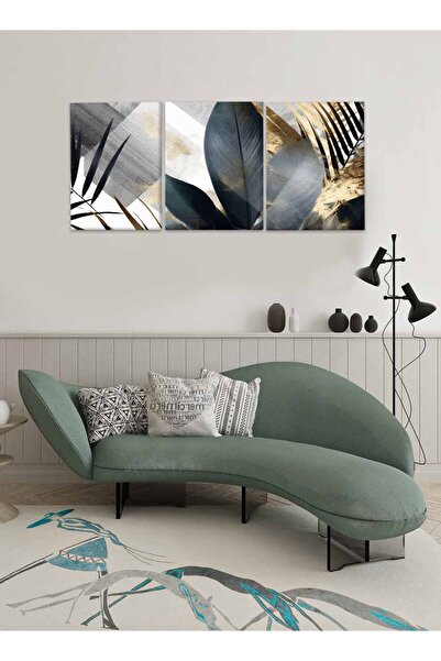 LOWHA مجموعة من 3 لوحات فنية جدارية من القماش مشدودة على إطار خشبي بتصميم تجر...