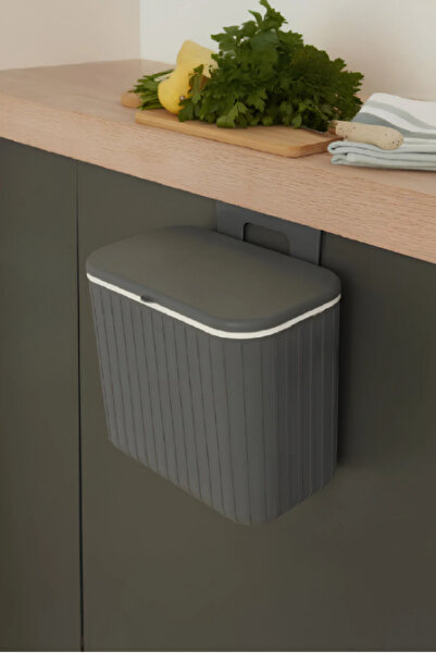 Limon Socks Kitchen Countertop and Bathroom Cabinet Cover 8 Lt Striped Hanging Trash Can