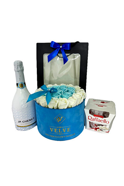 velve Pachet cadou Splendor, cu Vin spumant JP. Chenet,Praline,aranjament flo...