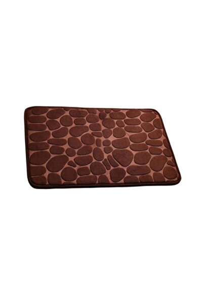 OEM Polyester and memory foam bath mat, stone pattern, anti-slip, ultra-absorbent, Mar