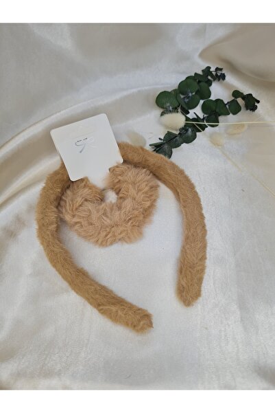 ZEYM COLLECTION رباط شعر مخملي من الفرو الناعم – تاج شتوي ناعم وواسع (مع خيار...